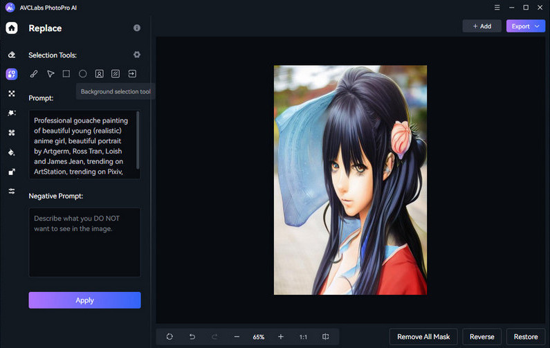 create ai girl with avclabs