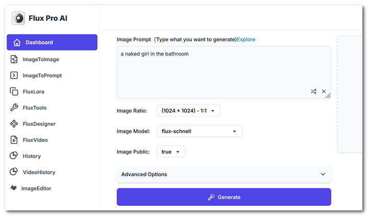 Flux AI Image Generator Unrestricted AI Image Generator