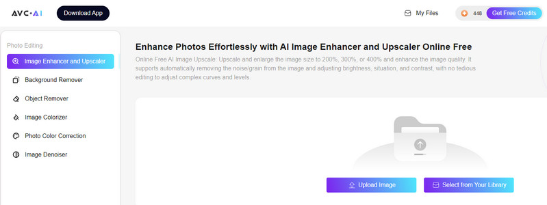 upload pixelated image to avc.ai